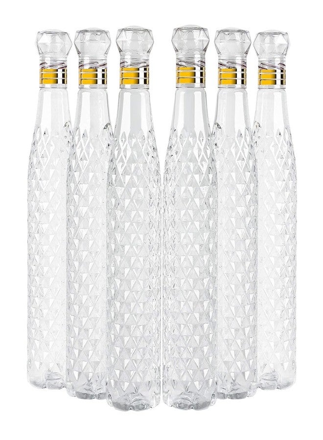 Cilveec water bottle 1000 ml - Set of 6, Transparent, water bottle for school kids, Reusable Plastic Fridge Bottle Set, BPA Free and Leak Proof Bottles for Travel, Work, 6 Pieces - Image 1